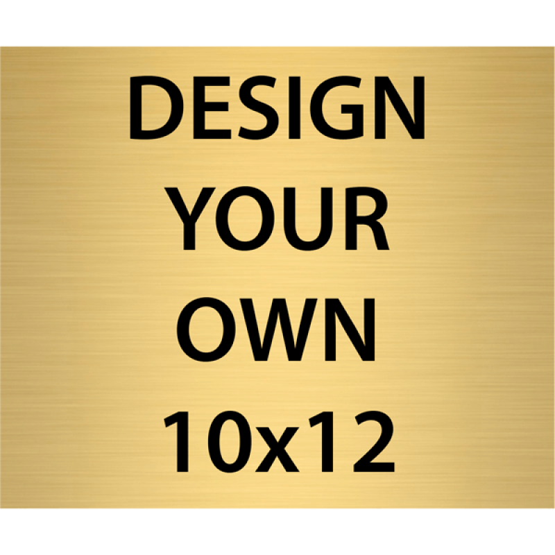 Horizontal Engraved Heavy Brass Signs 10" x 12"