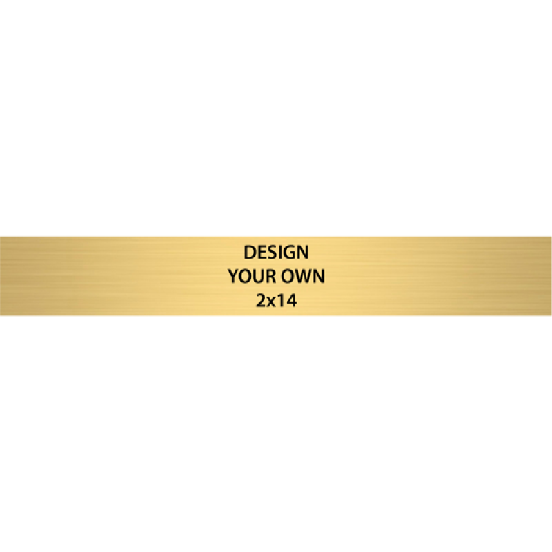 Horizontal Engraved Heavy Brass Signs 2" x 14"