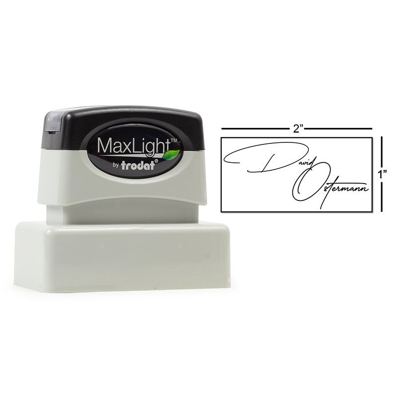 Pre-Inked Signature Stamp Using the MaxLight MAX-115S by Trodat