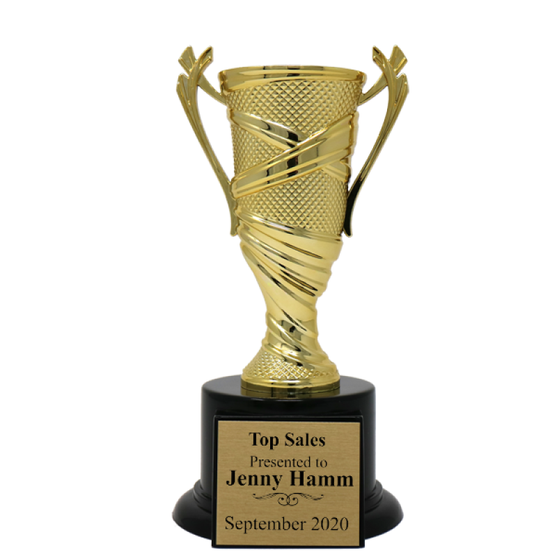 Sales Goals Textured Cup Award Trophy