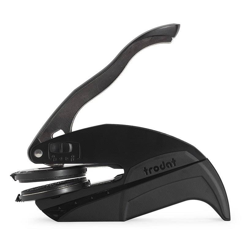 A side look at the Pocket Seal by Trodat, the first among our selection of embossers.