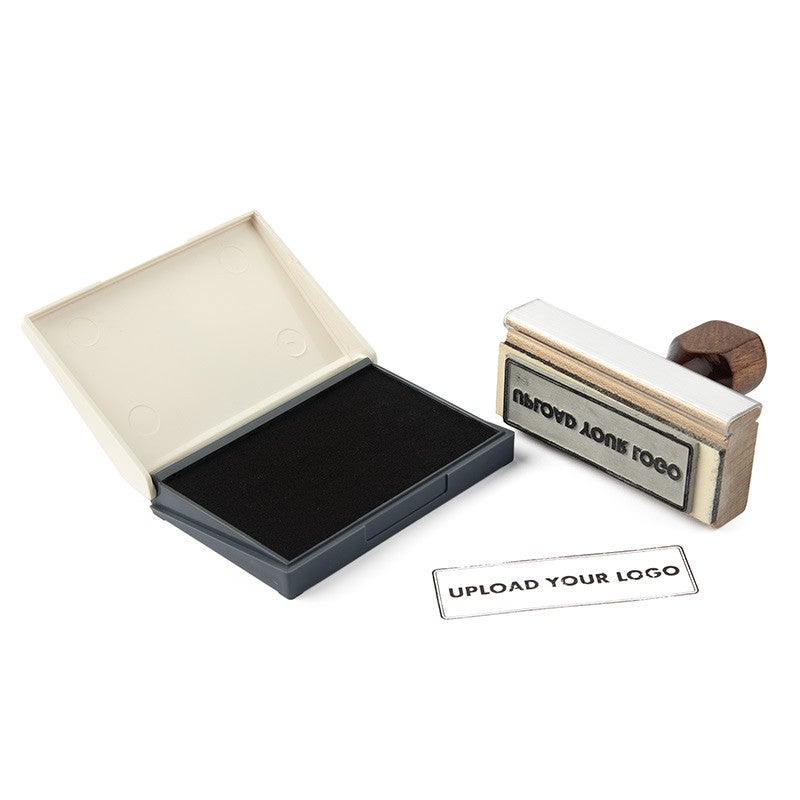 The black small ink pad works well with a wood handle stamp.