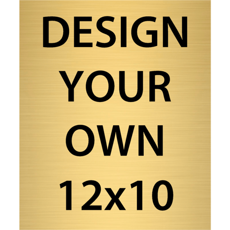Vertical Engraved Heavy Brass Signs 12" x 10"
