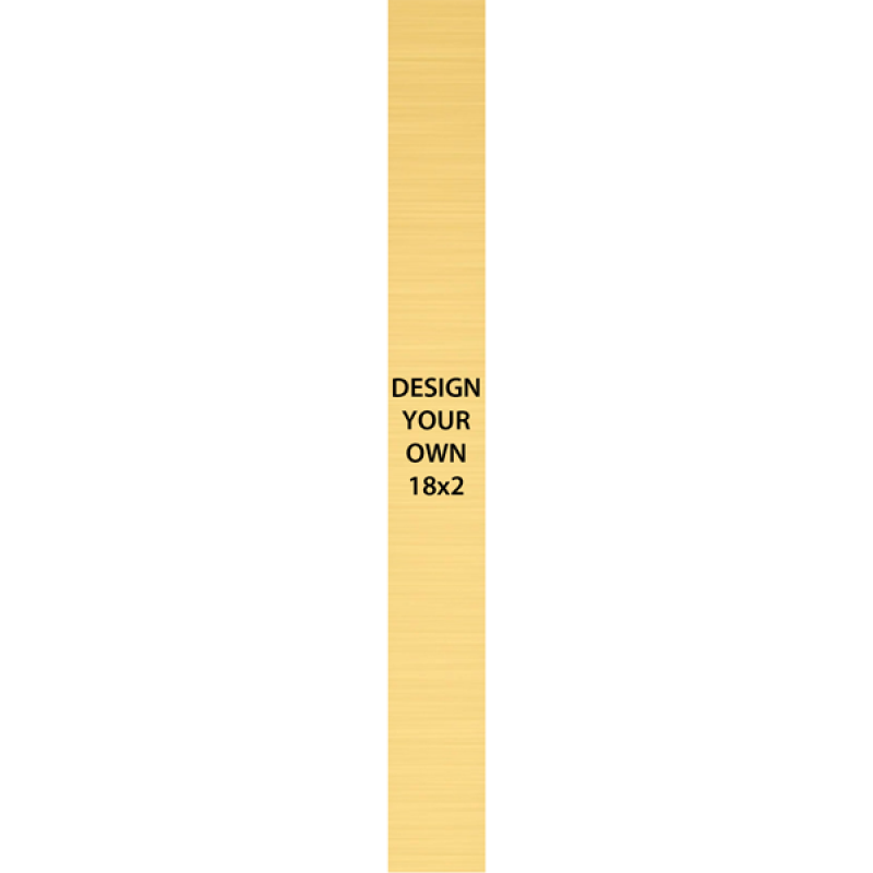 Vertical Engraved Heavy Brass Signs 18" x 2"