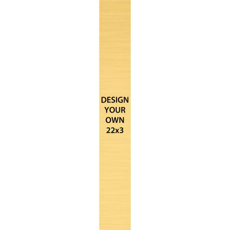 Vertical Engraved Heavy Brass Signs 22" x 3"