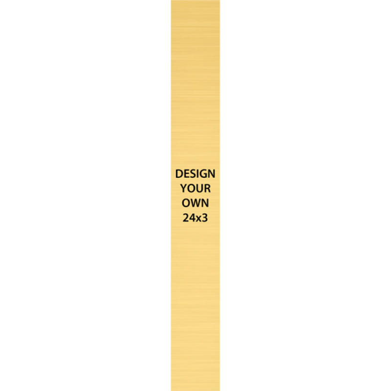 Vertical Engraved Heavy Brass Signs 24" x 3"