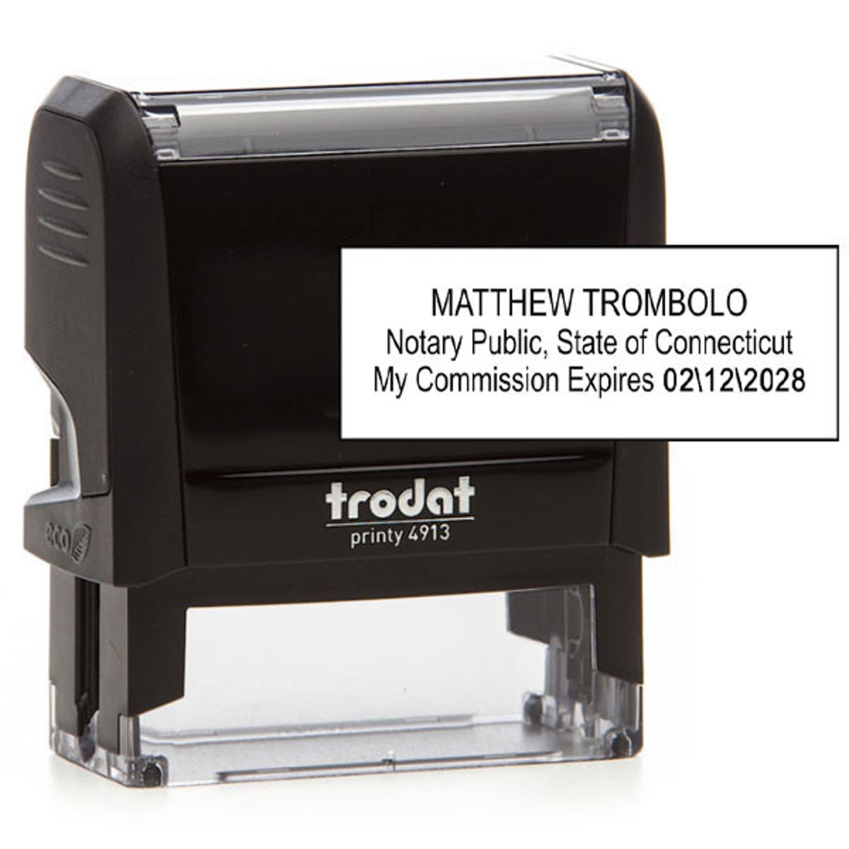 Connecticut Rectangular Notary Seal and Stamp Body