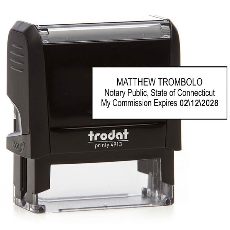 Connecticut Rectangular Notary Seal and Stamp Body