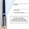 Connecticut Rectangular Notary Seal Impression on White Paper