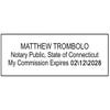 Connecticut Rectangular Notary Seal Impression Only