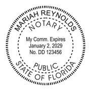 Florida Notary Public Stamp Seal