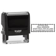 Illinois Serrated Border Rectangular Notary Seal