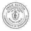 Massachusetts Notary Round Seal in black ink - available as stamp or embosser