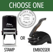 Maryland Notary Round Seal - Choose Stamp or Embosser