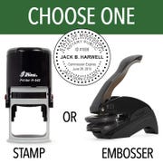 Mississippi Dots Round Notary Seal - Choose Stamp or Embosser