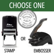 New Jersey Round Notary Seal - Choose Stamp or Embosser