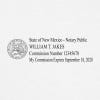 New Mexico Notary Rectangular State Stamp on Paper