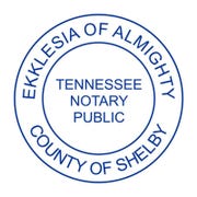 Tennessee without Date Round Notary Seal