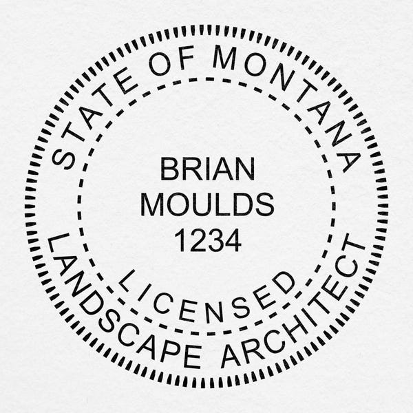State of Montana Landscape Architect Seal - Milled Border