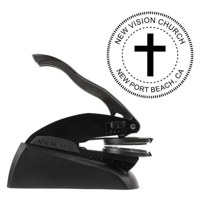 Cross Embosser impression 