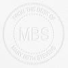 Custom Initial From the Desk of Embosser impression on grey paper