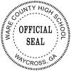 Example of the imprint from the Custom Official Seal, shown in black ink