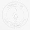 Treble Clef Music Symbol Embosser impression on grey paper