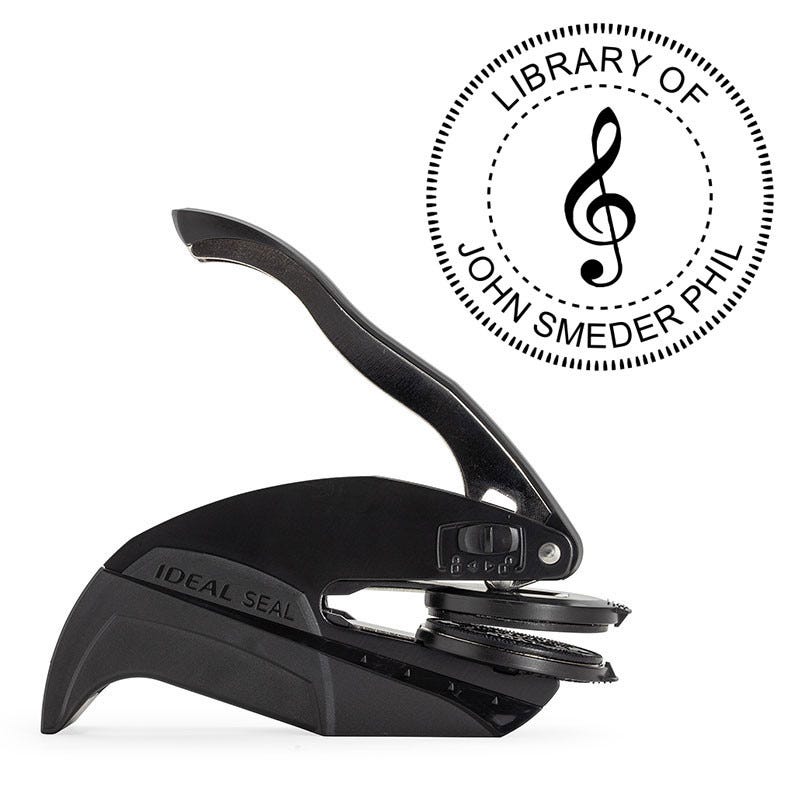 Treble Clef Music Symbol Embosser and Impression