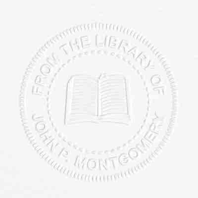 From the Library Book Embosser impression on grey paper