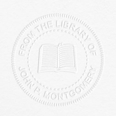 From the Library Book Embosser impression on grey paper