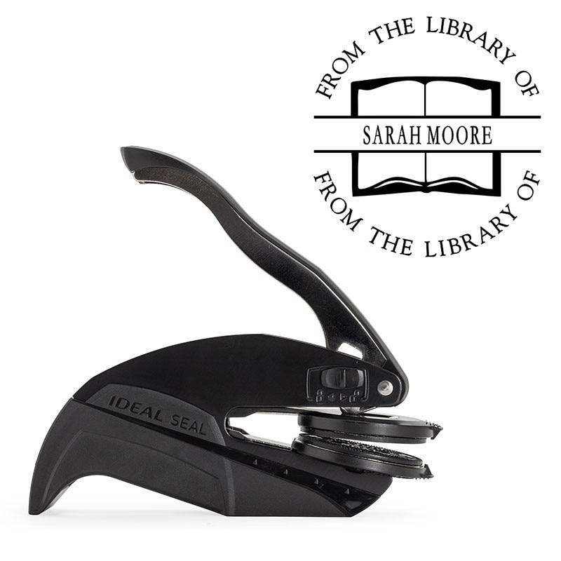 From the Library Book Name Embosser and Impression