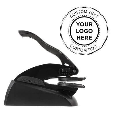 Custom Text Logo Embosser Seal - alternate view