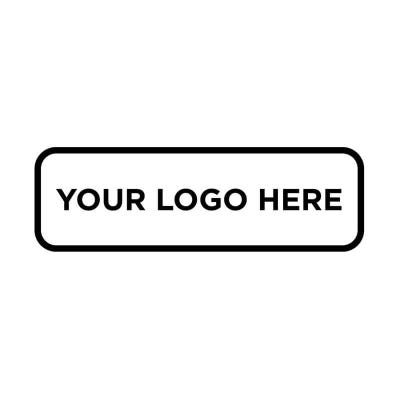 Custom Large Rectangle Logo Stamp - alternate view