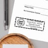 Example of Arizona Notary Pink Stamp Rectangle  Impression on Paper