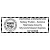 Arizona Notary Pink Stamp - Rectangle Imprint Example