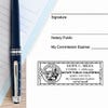 California Notary Rectangle Design Impression on Paper