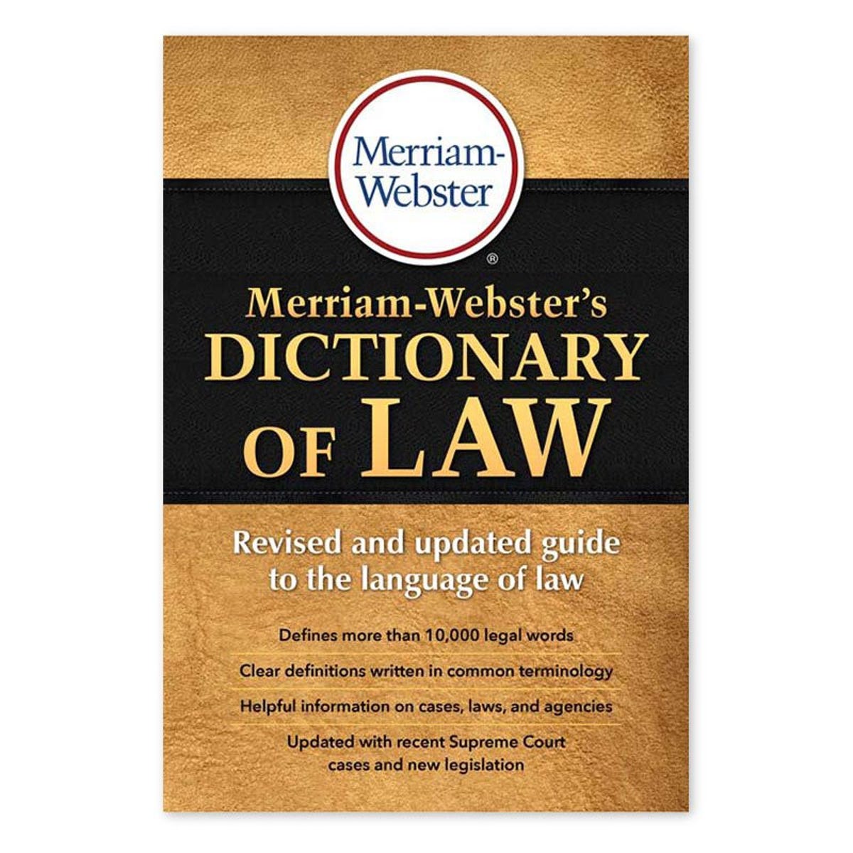 Merriam Webster's Dictionary of Law (front shot)