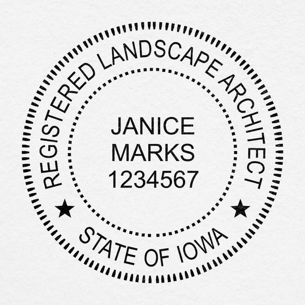 State of Iowa Landscape Architect Seal 