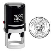 California Round Notary Stamp