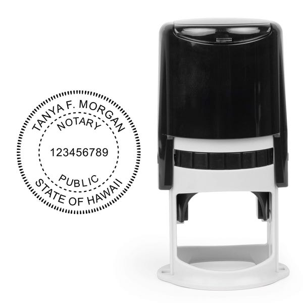 Hawaii Round Notary Public Stamp