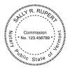 Vermont Notary Round Stamp Imprint in black ink