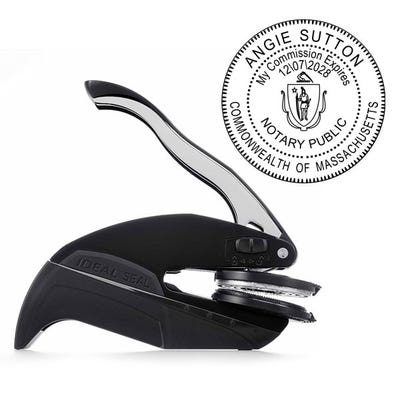 Massachusetts Notary Round Seal Embosser