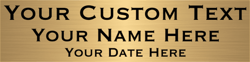 Three Line Custom Brass Sign