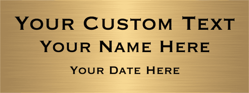 Three Line Brass Plaque