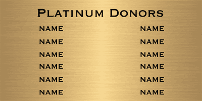 12 Name Brass Plates | 12" x 24"
