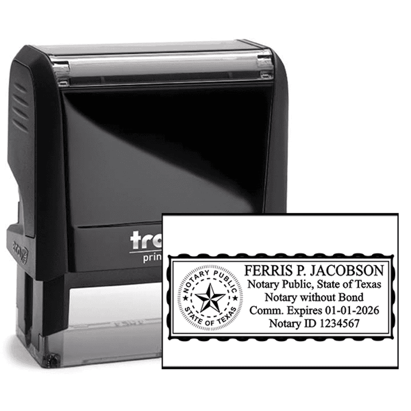 Texas Notary without Bond Rectangle