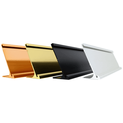 Multiple Sizes of Aluminum Desk Sign Holders - alternate view