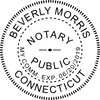 Connecticut Notary Pink - Round Design Imprint Example