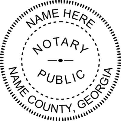 Georgia Round Pink Notary Seal - alternate view