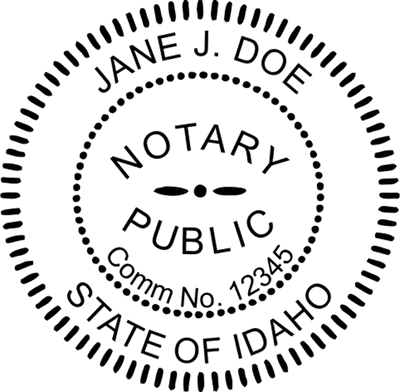 Idaho Round Pink Notary Seal - alternate view
